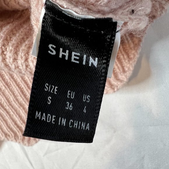 SHEIN‎ Women's Pink Knit Cardigan Sweater Pearl Buttons Sz Small - Picture 4 of 6